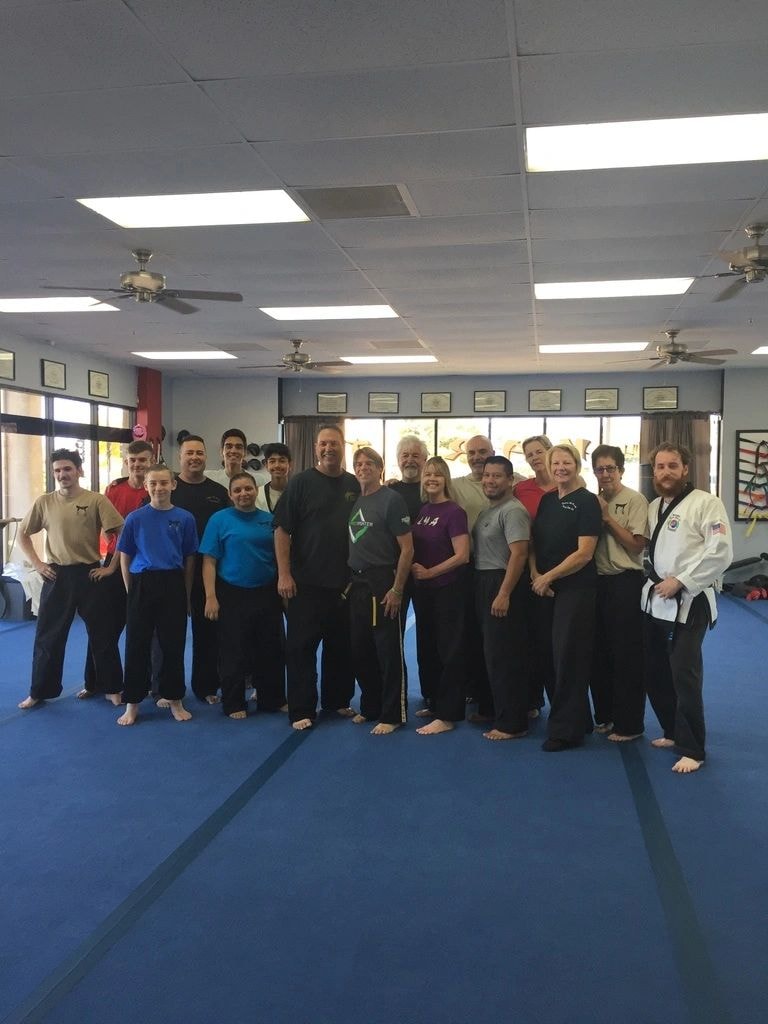 Martial arts class group photo