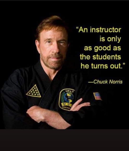 Chuck Norris inspirational quote portrait